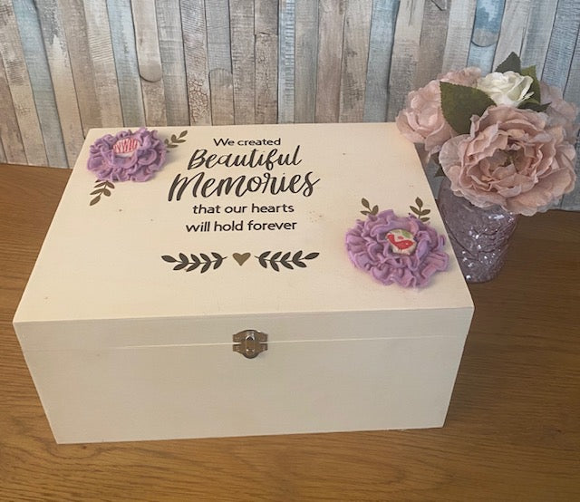 Decorated memory/keepsake box