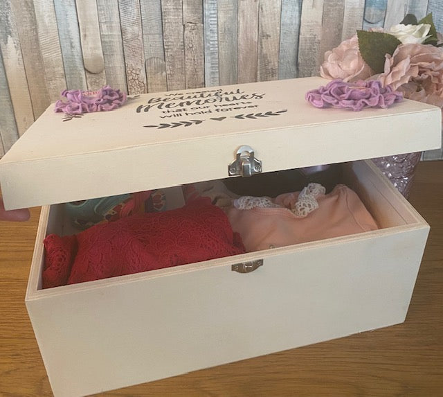 Decorated memory/keepsake box